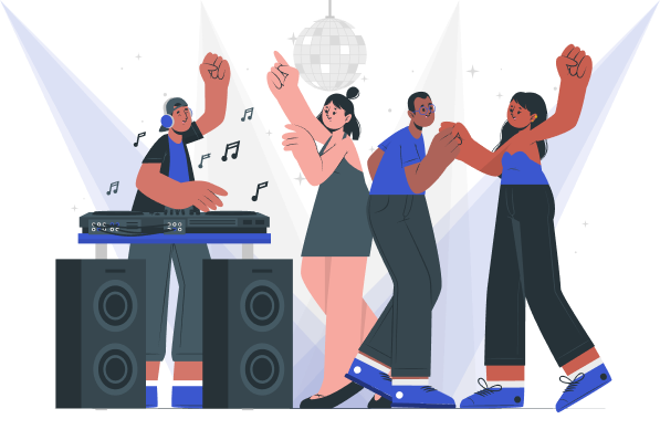 People dancing at an event
